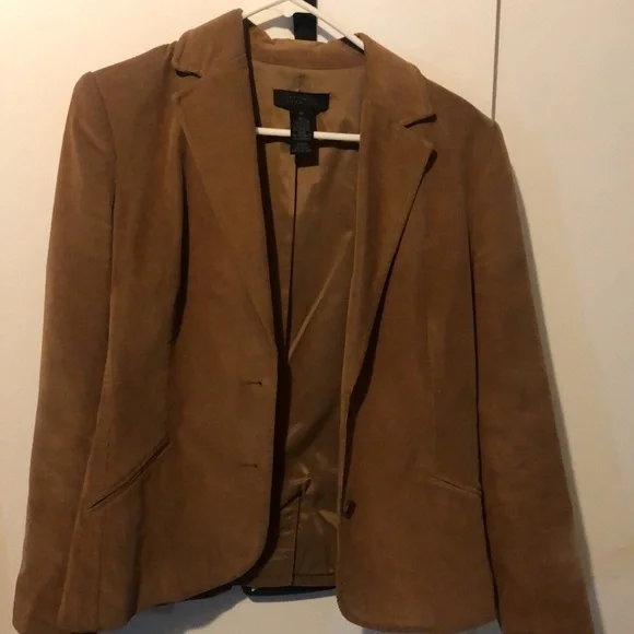 Limited tan corduroy pant suit set Womens medium jacket, pants 12 small whale - Picture 6 of 6